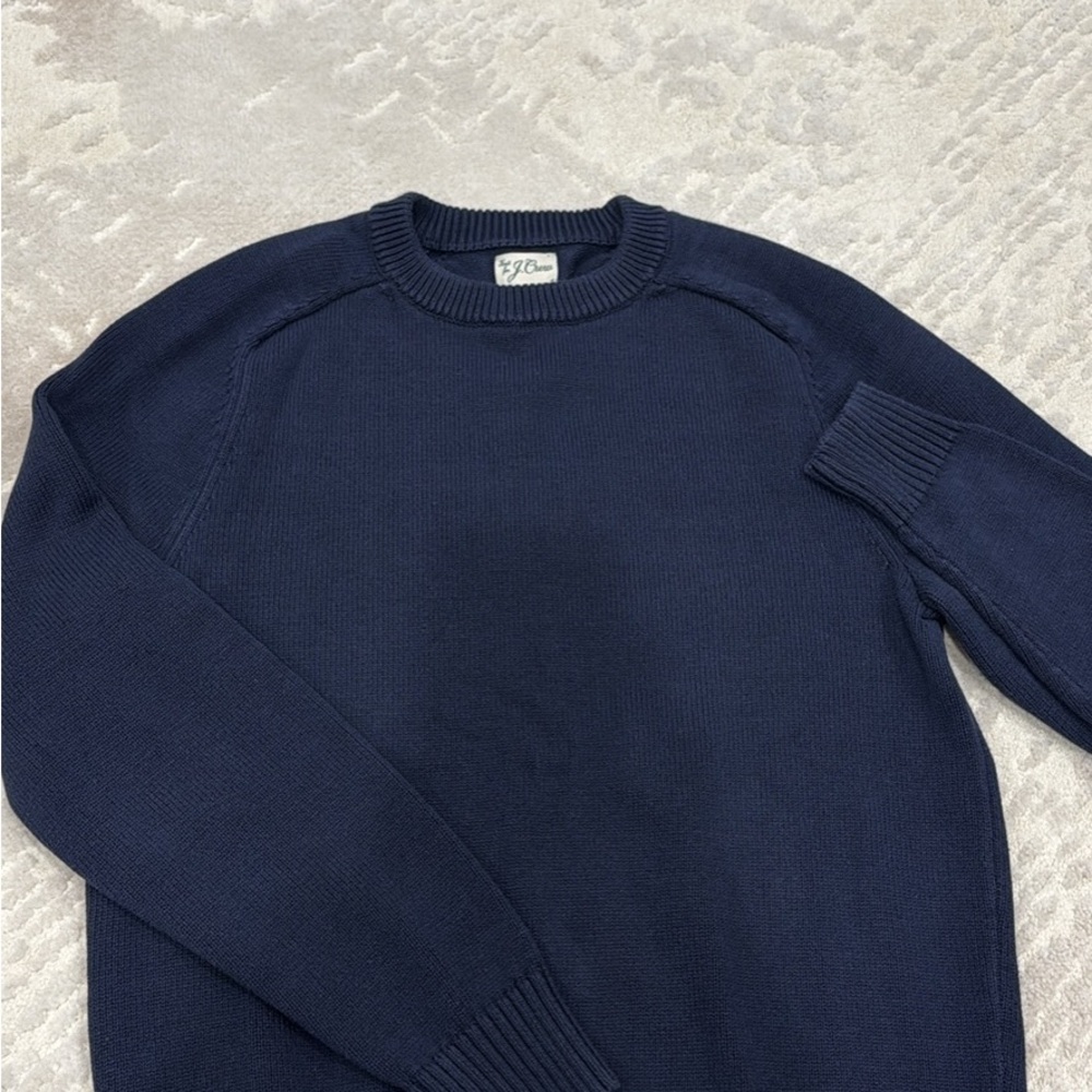 Navy Blue Crew Neck Sweater